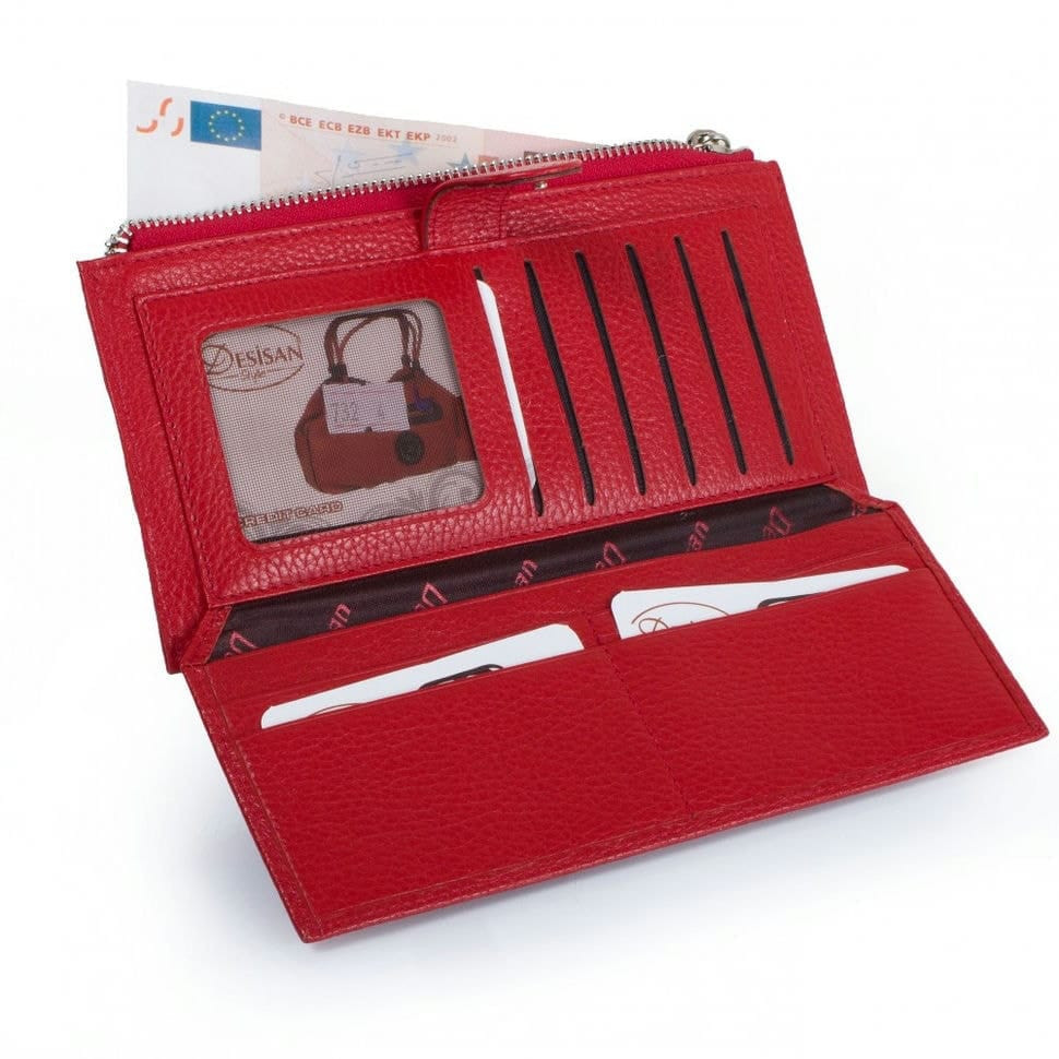 Гаманець жіночий шкіряний Desisan 732-4 червоний флотар