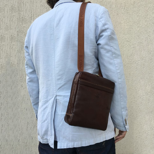 Сумка шкіряна Italico 6001 moro коричневий