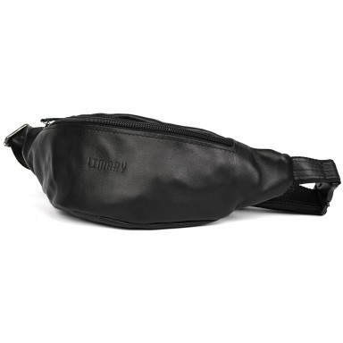 Leather belt bag banana LIMARY Lim-035GA black