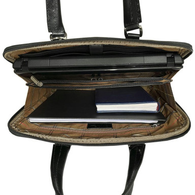 Leather bag Italico 9738-37 nero black