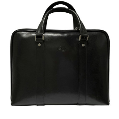 Leather bag Italico 9738-37 nero black