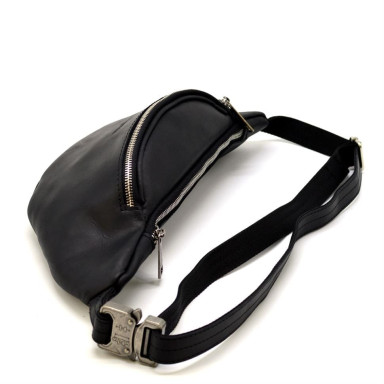 Напоясная сумка из черной кожи Crazy horse бренда RA-3036-4lx TARWA