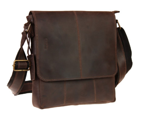 Сумка чоловіча шкіряна на плече SULLIVAN 354115(40) коричнева