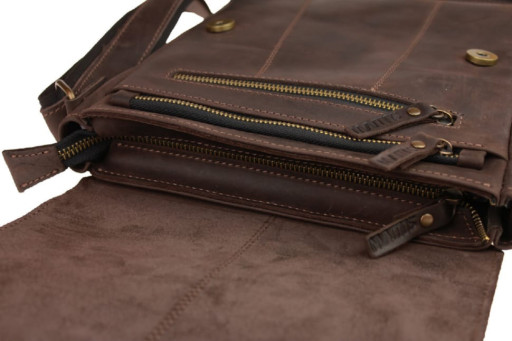 Сумка чоловіча шкіряна на плече SULLIVAN 354115(40) коричнева