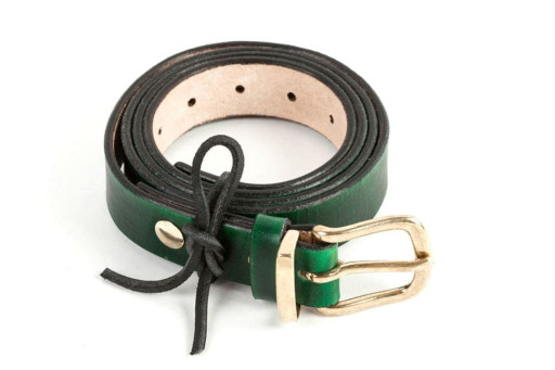 Тонкий шкіряний ремінь 25мм G404 від бренду Avitoo, колір: Зелений | Червоний | Чорний
