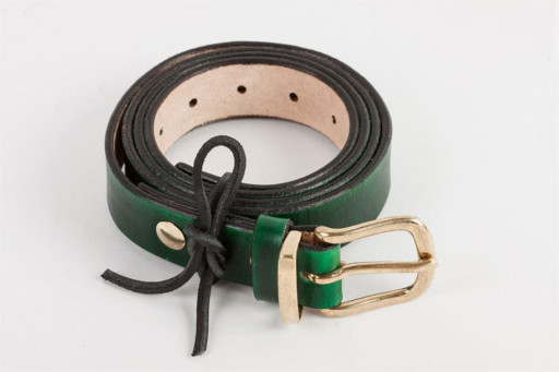 Тонкий шкіряний ремінь 25мм G404 від бренду Avitoo, колір: Зелений | Червоний | Чорний