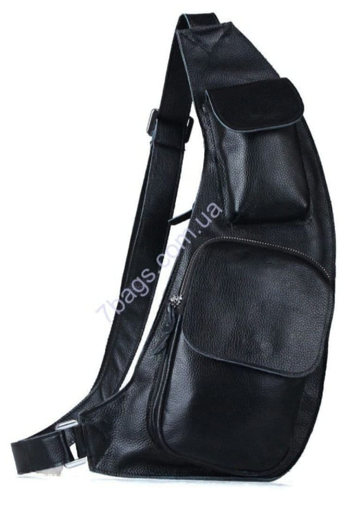 Компактний рюкзак на моношлейке в чорному кольорі