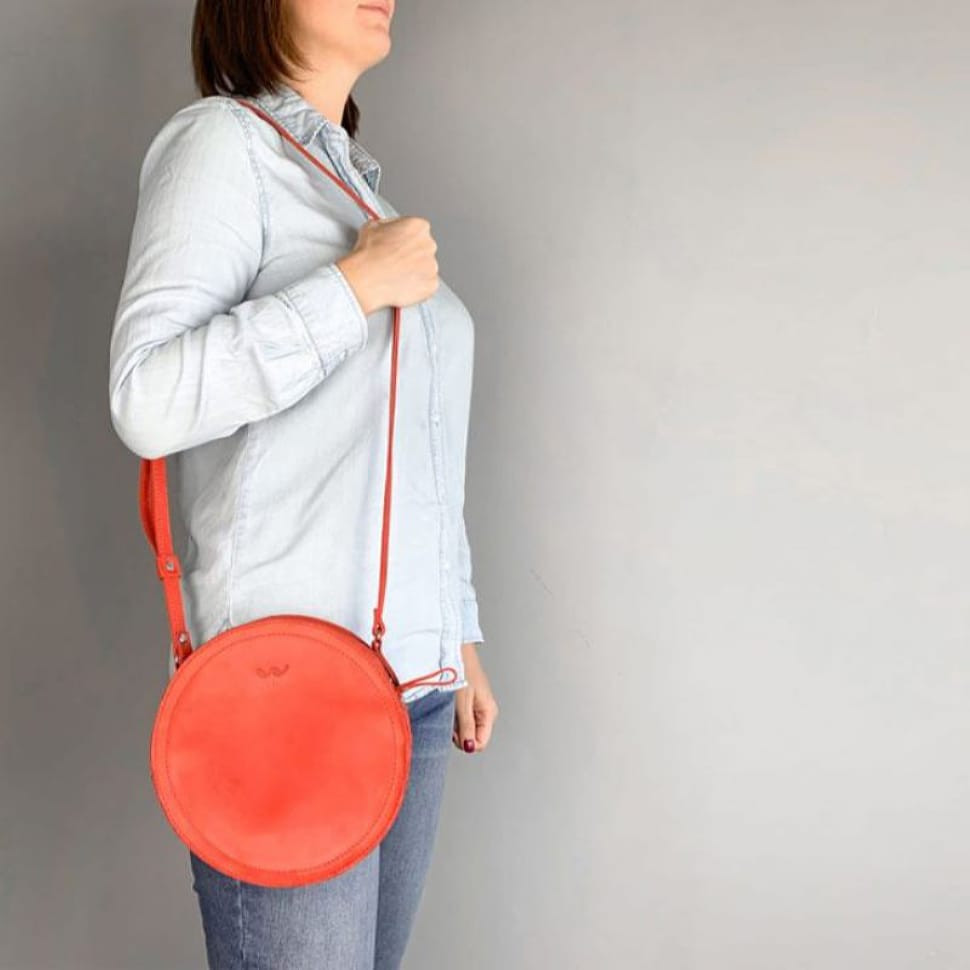 Жіноча шкіряна сумка Amy S червона vintage