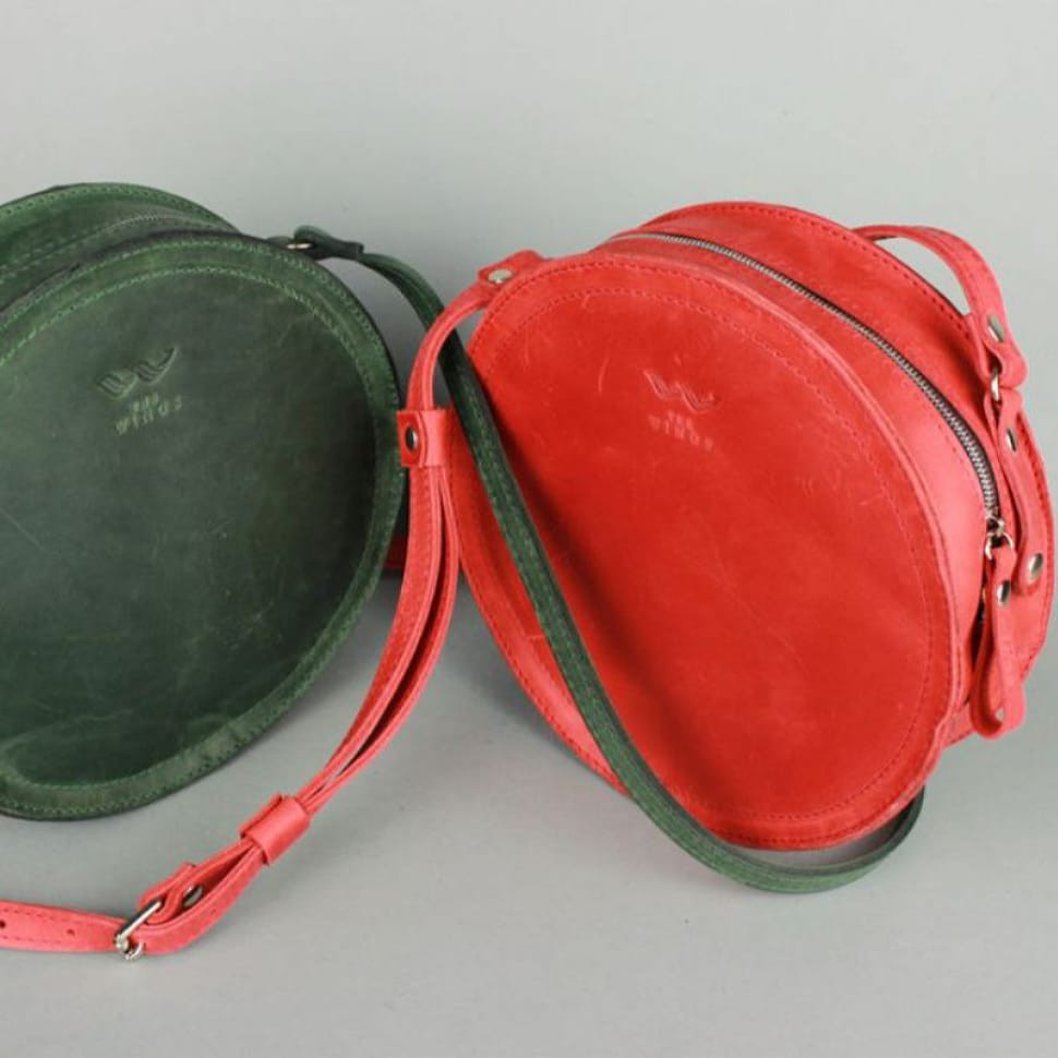 Жіноча шкіряна сумка Amy S червона vintage