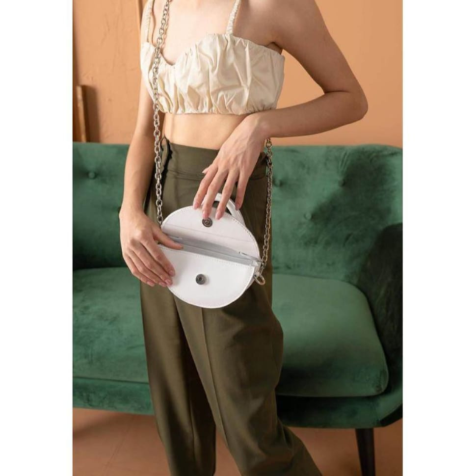 Жіноча шкіряна сумка Сhris micro біла