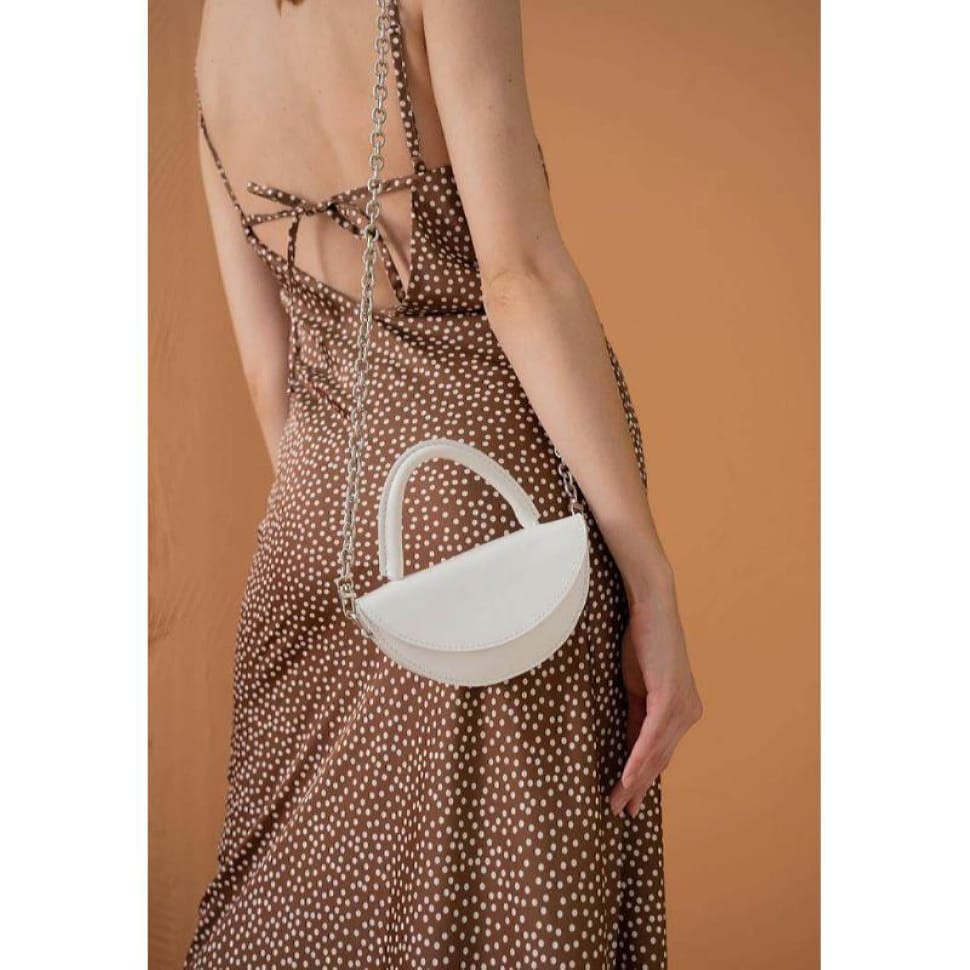 Жіноча шкіряна сумка Сhris micro біла