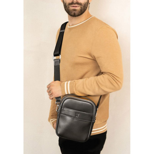 Мужская сумка через плечо Freeliner черная