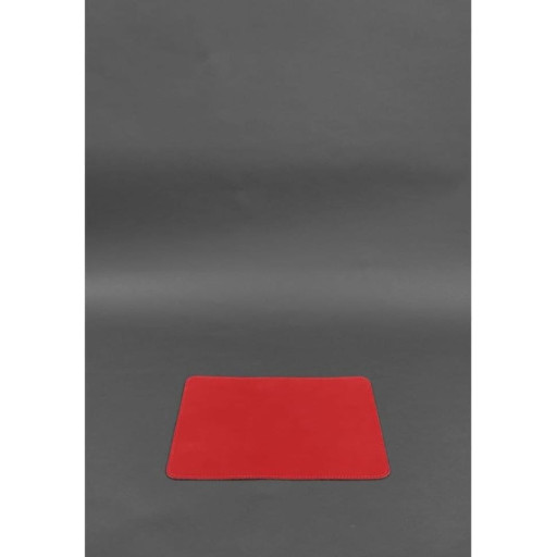 Килимок для мишки з натуральної шкіри 1.0 червоний краст