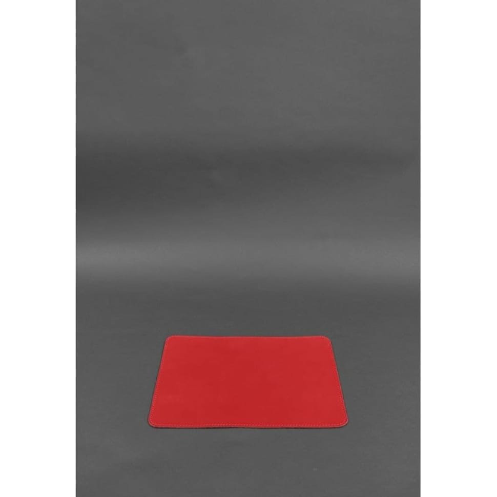 Килимок для мишки з натуральної шкіри 1.0 червоний краст