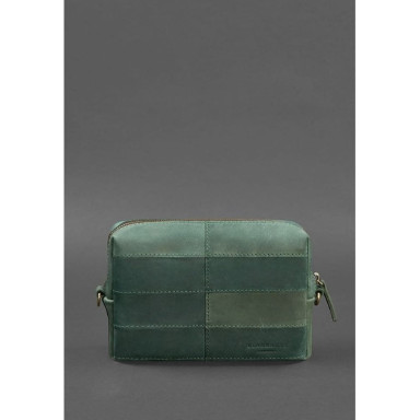Leather vanity bag 3.1 Green Crazy Horse