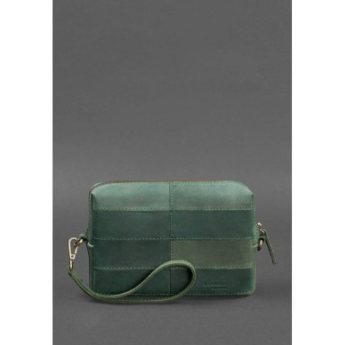 Leather vanity bag 3.1 Green Crazy Horse