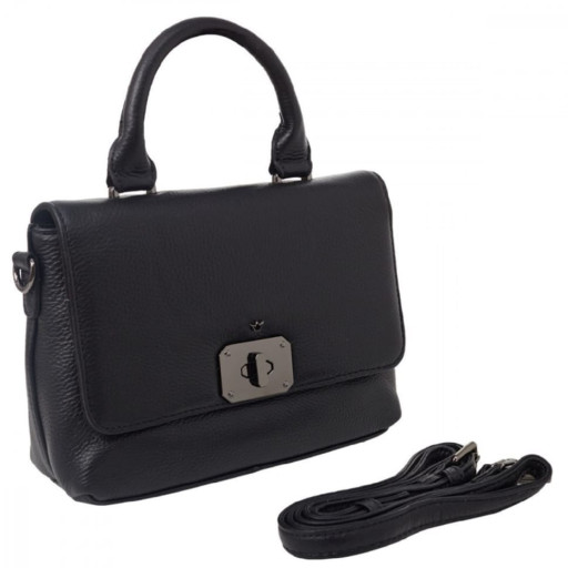 Сумка жіноча шкіряна DOR FLINGER DF2020558-1 чорна