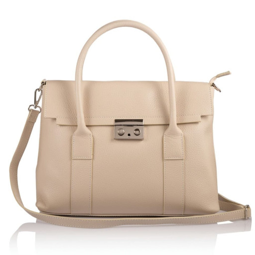Шкіряна жіноча сумка Virginia Conti (Італія) - VC02726beige