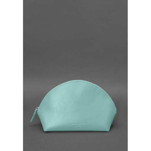 Жіноча шкіряна косметичка 8.0 Бірюзова