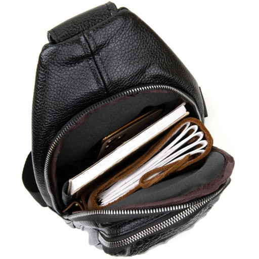 Сумка через плечо с тиснением под кожу рептилии Vintage 20506 Черная