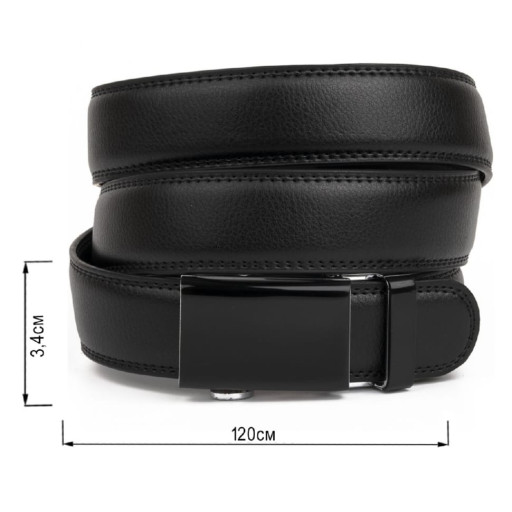 Стильний шкіряний чоловічий ремінь батал Vintage 20713