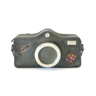 Pratesi BVS444 - Photocamera Bruce Cross Body Bag в шкіряній шкірі Bruce Dark Green