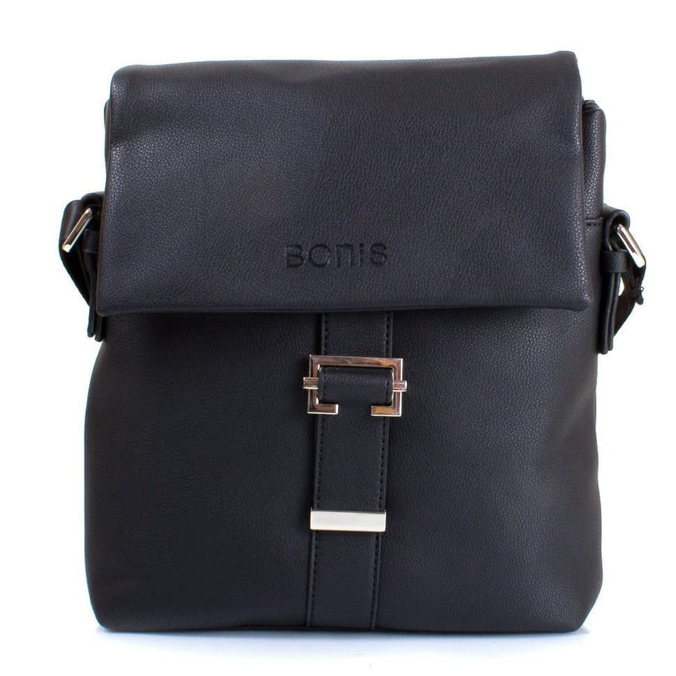 Барсетка м'яка зі шкірозамінника ТМ Bonis 8342-1 чорна