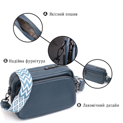 Цікава жіноча сумка крос-боді з натуральної шкіри Vintage 22297