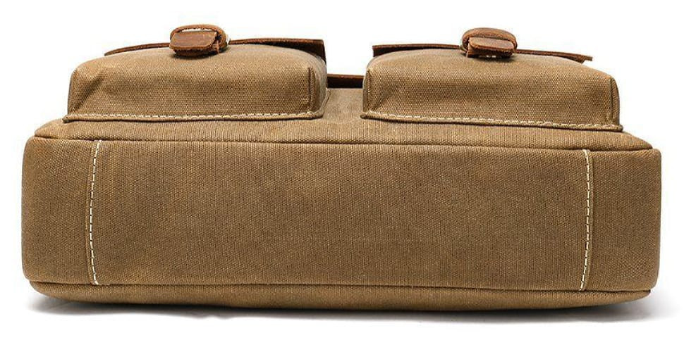 Сумка-портфель чоловіча текстильна з шкіряними вставками Vintage 20003 Руда