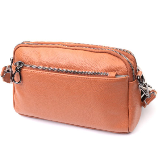 Містка сумка для жінок з кишенями з натуральної шкіри Vintage 22601