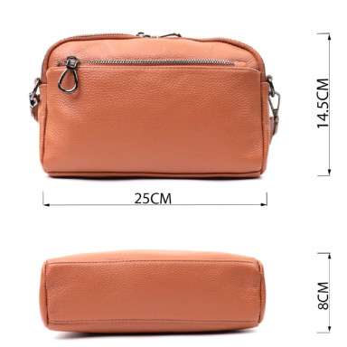 Містка сумка для жінок з кишенями з натуральної шкіри Vintage 22601