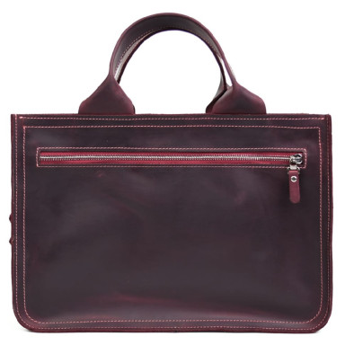 Сумка портфель кожаная для документов ноутбука LIMARY lim-380RW бордо
