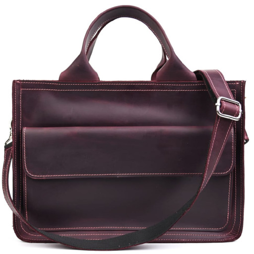 Сумка портфель шкіряна для документів ноутбука LIMARY lim-380RW бордо