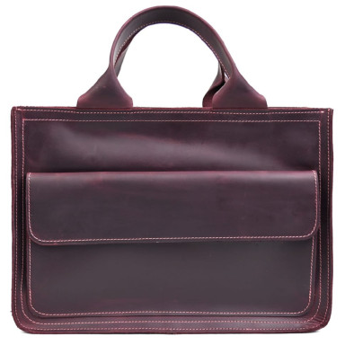 Сумка портфель кожаная для документов ноутбука LIMARY lim-380RW бордо