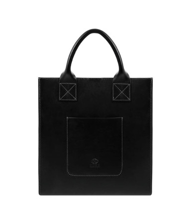 Leather Tote Bag for Women - The Republic -  Black color -  Time Resistance 5223601