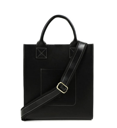 Leather Tote Bag for Women - The Republic -  Black color -  Time Resistance 5223601