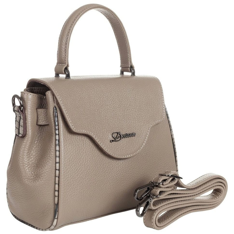 Сумка жіноча шкіряна Desisan 2057-283 бежевий флотар