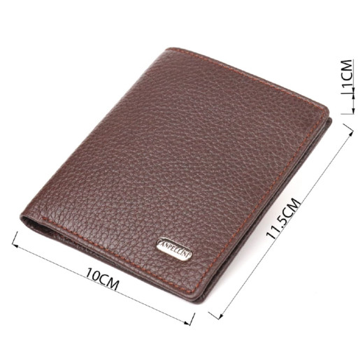 Чоловічий портмоне з натуральної зернистої шкіри CANPELLINI 21498