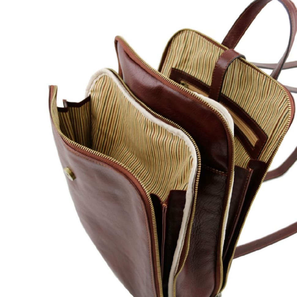 Шкіряний рюкзак з 3 відділеннями Tuscany Leather Taipei TL141239