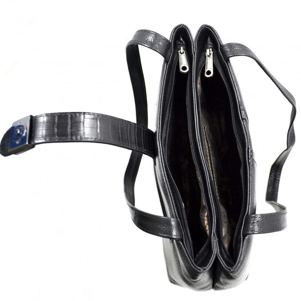 Сумка жіноча шкіряна Desisan 1521-011 чорний флотар