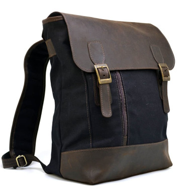 Canvas and leather laptop backpack RGS-3880-3md from TARWA
