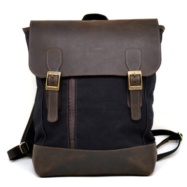 Canvas and leather laptop backpack RGS-3880-3md from TARWA