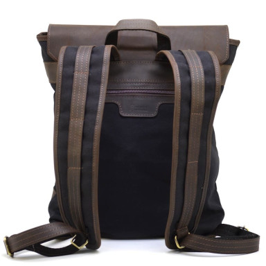 Canvas and leather laptop backpack RGS-3880-3md from TARWA