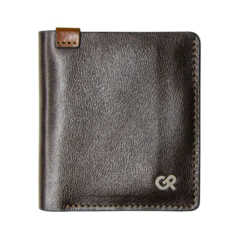 Невелике чоловіче шкіряне портмоне Grande Pelle 52762023 темно-коричневе