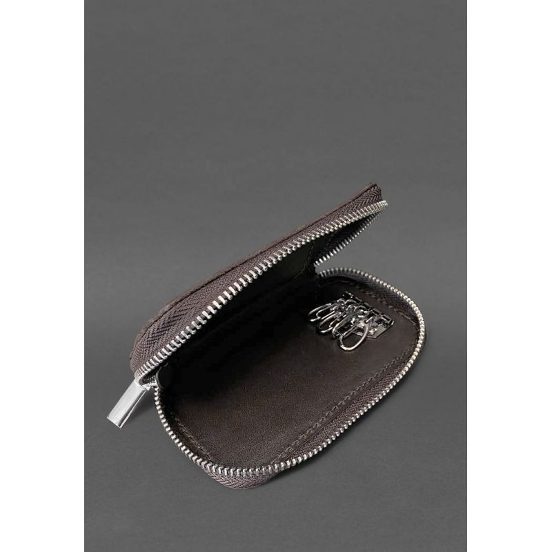 Шкіряна кишенькова ключниця 6.0 PREMIUM темно-коричнева