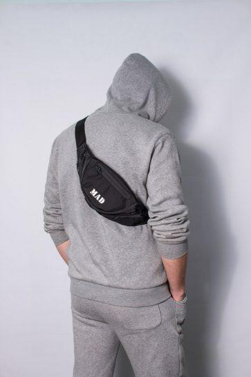 Поясна сумка Shark чорно-сіра від MAD |