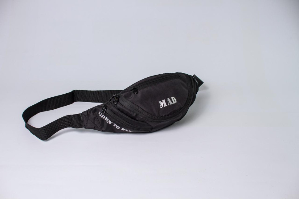 Поясна сумка Shark чорно-сіра від MAD |