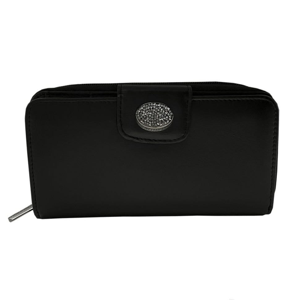 Шкіряне портмоне Swarovski 1655A nero чорний