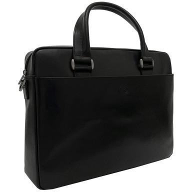 Leather bag Italico 9637-38 nero black