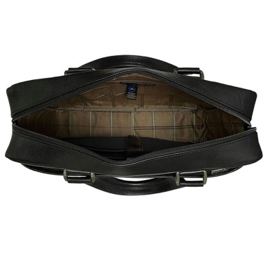 Leather bag Italico 9637-38 nero black